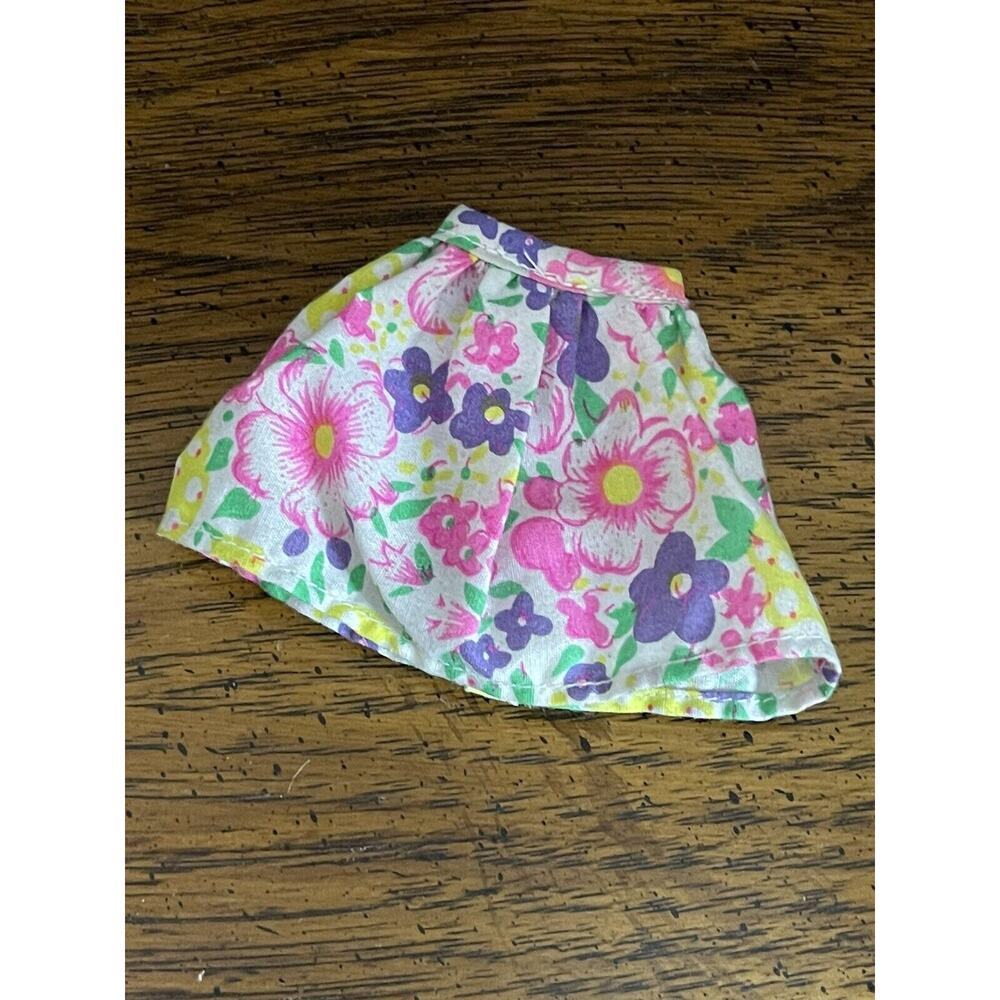 Vintageโ Genuine Barbie Skirt Floral Multicolored Flower